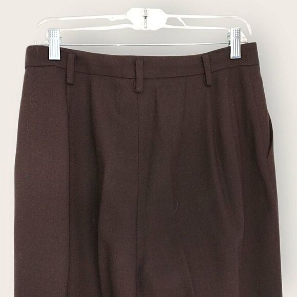 Ellen Tracy Womens Pants Sz 12 Wool Straight Leg Pleated Pockets Vtg Lagenlook - Picture 11 of 11